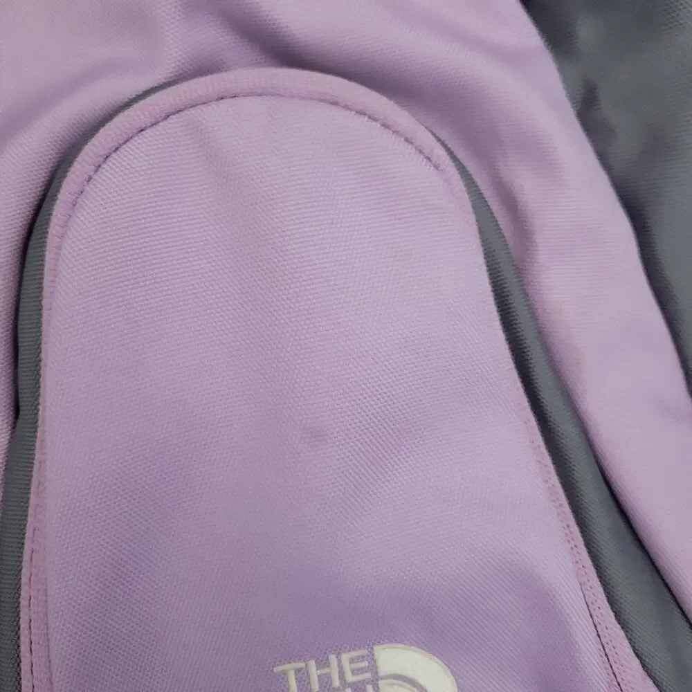 The North Face Pandora Mini Backpack Purple Gray Daypack Hiking Skiing School